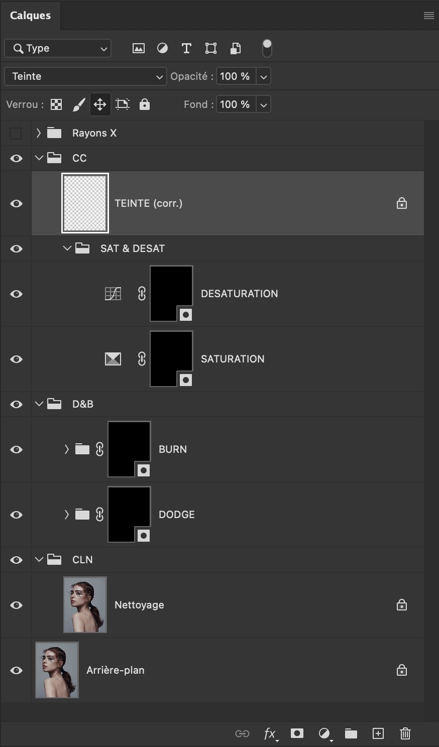 organiser ses calques dans photoshop