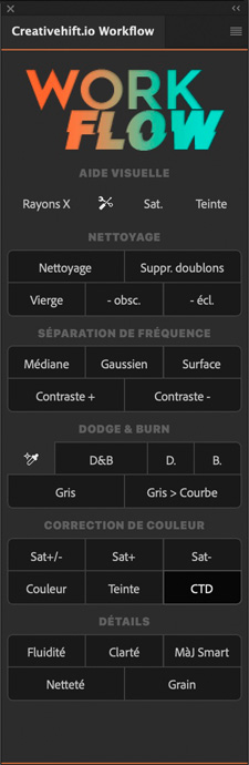 panel de retouche photoshop